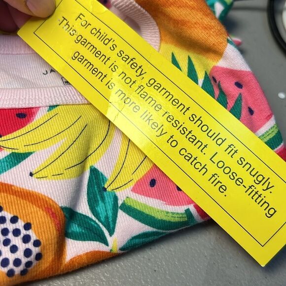 Janie and Jack 100049407 Good Night Short Pajama in Tropical Fruit size 3 NWT - Picture 5 of 9